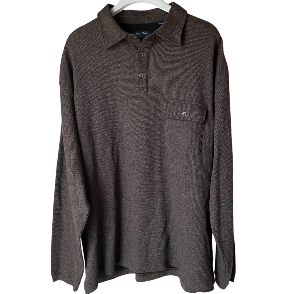 Indigo Palms Vintage Black Polo Shirt, L
